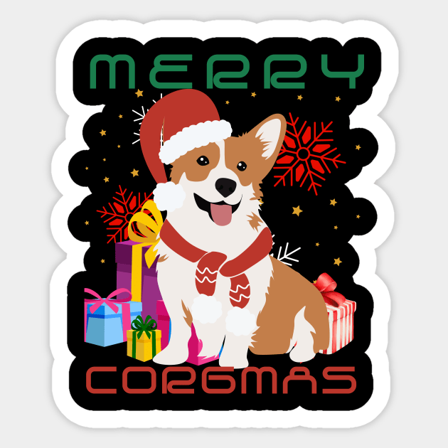 Merry Corgmas Sticker by GP SHOP